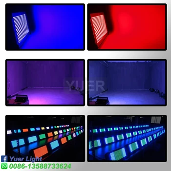 YUER 1000LEDs RGB 3 ב-1 LED אורות מהבהבים רקע אפקט דקורטיבי תאורה DMX מבוקר מקוטע מהבהבים די. ג ' יי אורות דיסקו