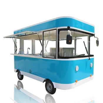 במלאי 3.5 מ ' אורך רכב חשמלי מזון מהיר משאית חיצונית בועה תה גלידה אוטומטיות העגלה קייטרינג עם ציוד מטבח